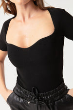 Woman Short Sleeve Knitwear Blouse