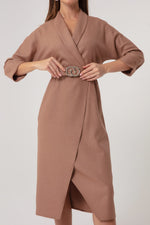 Midi Dress With Female Cruiser Collar