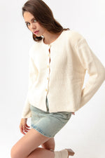 Woman Gold Buttoned Homeland Cardigan