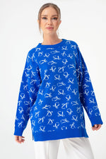 Women'S Bow Patterned Knitwear Sweater