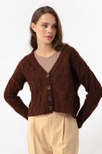 Women'S Knitting Detailed Shredon Knitwear Cardigan