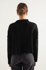 Female Bicycle Collar Braided Knitwear Sweater