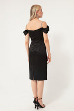 Midi Evening Dress With Women Stone Hanger