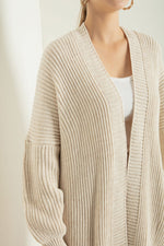 Woman Oversize Striped Knitwear Cardigan