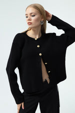 Woman Gold Buttoned Homeland Cardigan