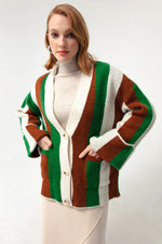 Female Shadon Button Detailed Knitwear Cardigan