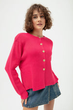 Woman Gold Buttoned Homeland Cardigan