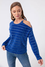 Women'S Silvery Knit Blouse