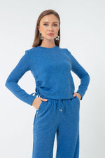 Women'S Side Connecting Knitted Blouse