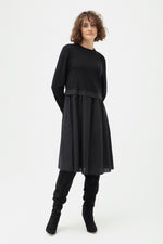 Women'S Bike Collar Midi Knitted Dress