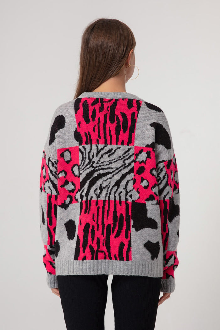 Woman Silk Zebra Knitwear Sweater