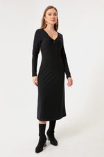 Woman Midi Knitting Dress