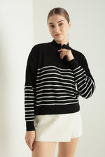 Women Zipper Long Sleeve Knitwear Sweater
