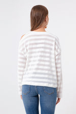 Women'S Silvery Knit Blouse