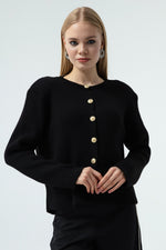 Woman Gold Buttoned Homeland Cardigan