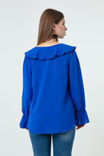 Female Collar And Arms Flywheel Blouse