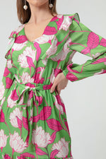 Woman Flower Patterned Dress