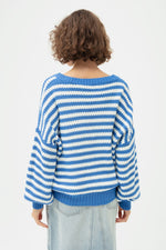 Woman Oversize Striped Knitwear Cardigan