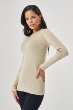 Roving Detailed Knitwear Stone Tunic