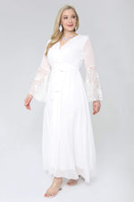 Young Plus Size Ruffled Chiffon Evening Dress PNR5275