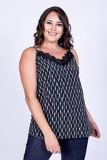 Angelino Rope Strap Lace Blouse