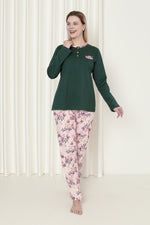 Women's Pajama Set Sound Long Sleeve Floral Cotton Seasonal W20242241