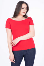 Angelino Karmen Collar Short Sleeve T-shirt