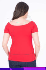 Angelino Karmen Collar Short Sleeve T-shirt