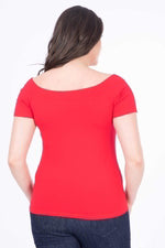 Angelino Karmen Collar Short Sleeve T-shirt