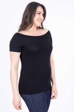 Angelino Karmen Collar Short Sleeve T-shirt