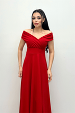 Katak Yaka Kühş Sışıy Dress - Red