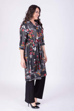 Angelino Belt Detailed Patterned Long Tunic