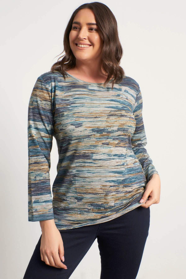 Angelino Self-Patterned Knitted T-Shirt
