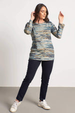 Angelino Self-Patterned Knitted T-Shirt