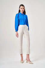 Linen Texured Beige Pants