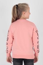 Kids Girl What Printed Sweat Long Sleeve Sweatshirt Cotton AK15153