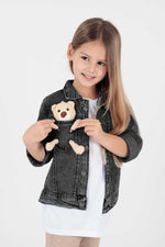 Girls Teddy Teddy Cotton Jean Jacket Daily Fashionable AK22176023