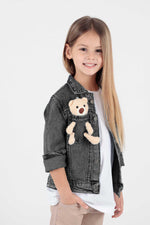 Girls Teddy Teddy Cotton Jean Jacket Daily Fashionable AK22176023