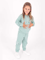 Girls' pockets printed tracksuit team ak2232