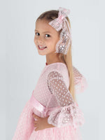 Girls' Tokalı and Tulle Lace Daily Trend Dress AK2209