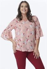 Angelino Sleeve Detailed V-Neck Blouse