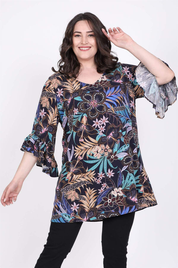 Angelino Ruffled Sleeve Blouse