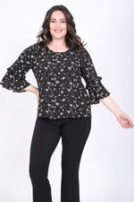 Angelino Ruffled Sleeve Blouse