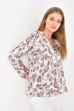 Angelino Double Breasted Satin Blouse