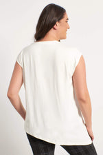 Angelino Sleeveless Combed Cotton T-Shirt With Eyelet Detail
