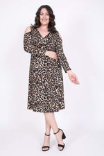 Angelino Shoulder-Framed Wrap Dress