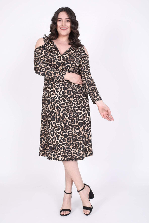 Angelino Shoulder-Framed Wrap Dress