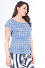 Angelino Off The Shoulder Patterned T-Shirt
