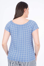 Angelino Off The Shoulder Patterned T-Shirt