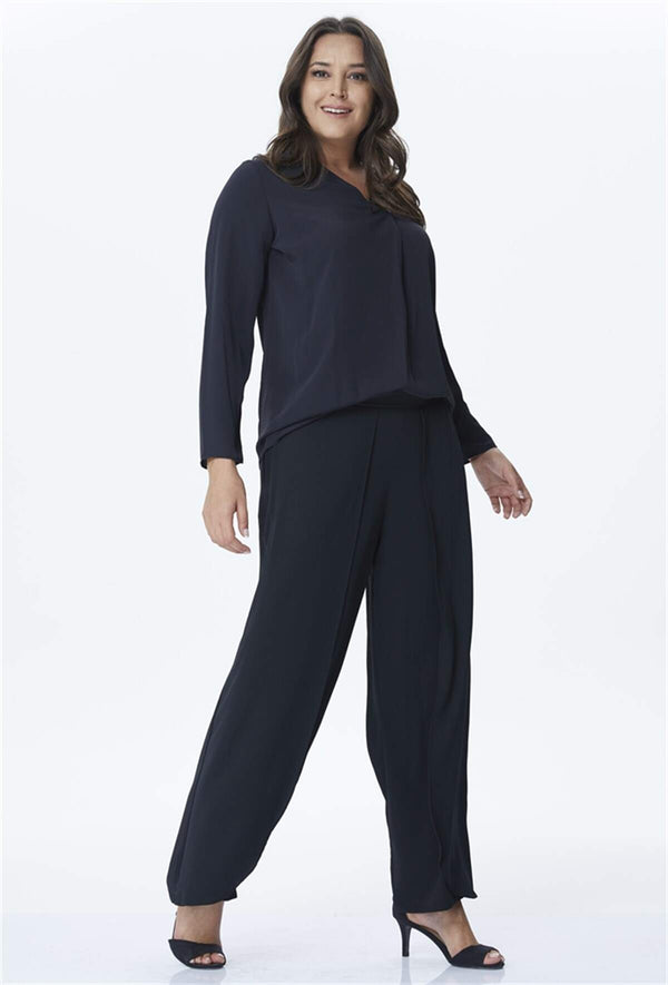 Angelino Front Size Two Layer Wide Leg Trousers